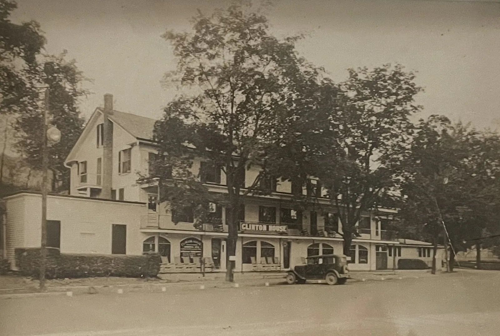 The Clinton House around 1900, grown to nearly its present size
