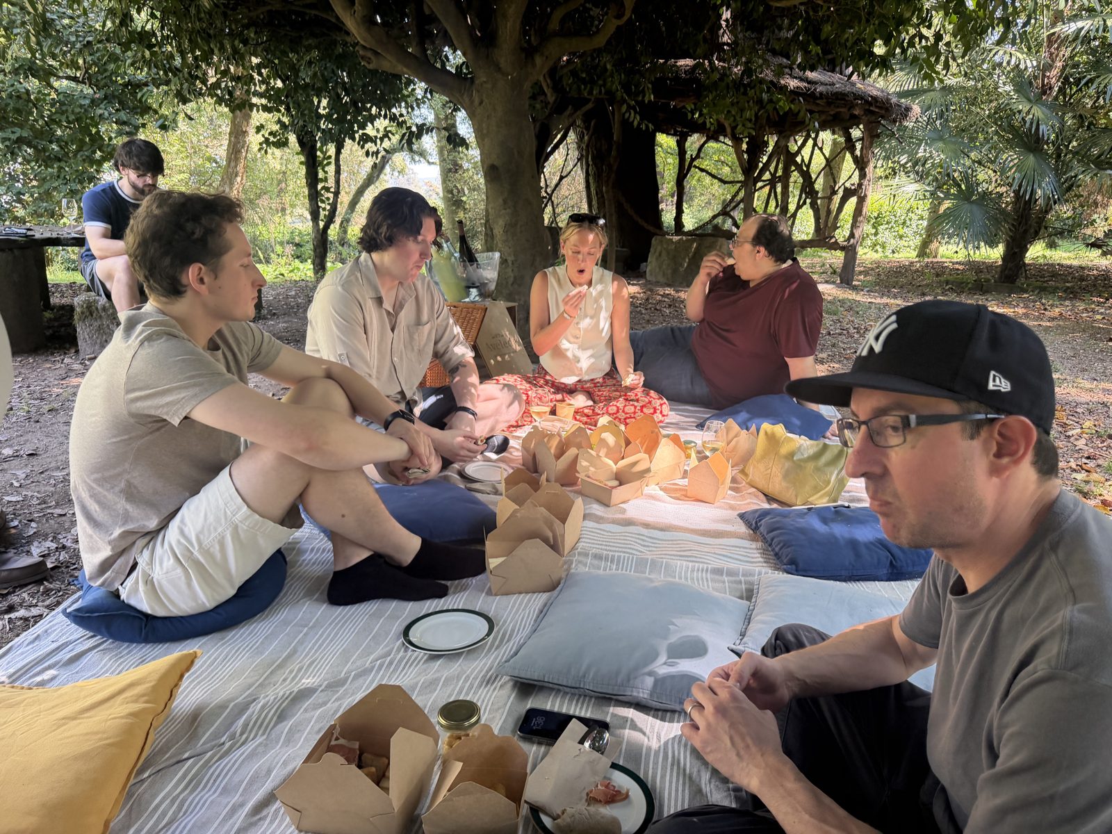 A picnic lunch out on the estate.