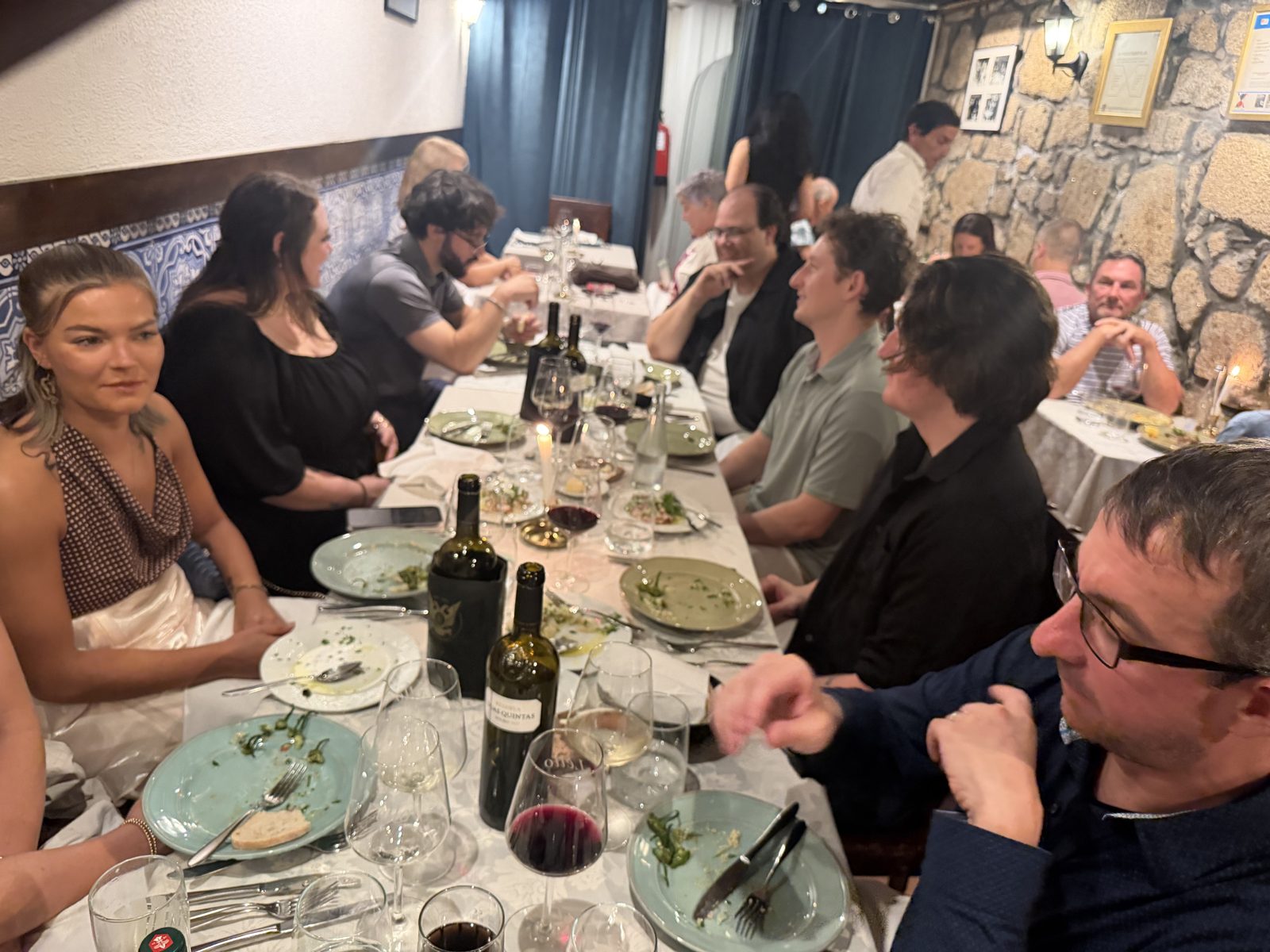 One last dinner together before flying home.
