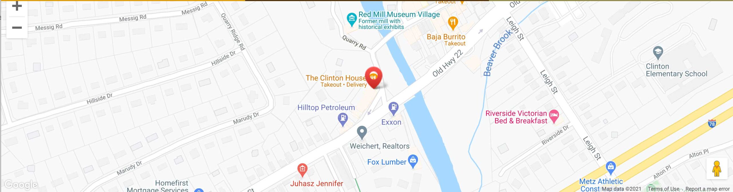 Map for Clinton House Restaurant